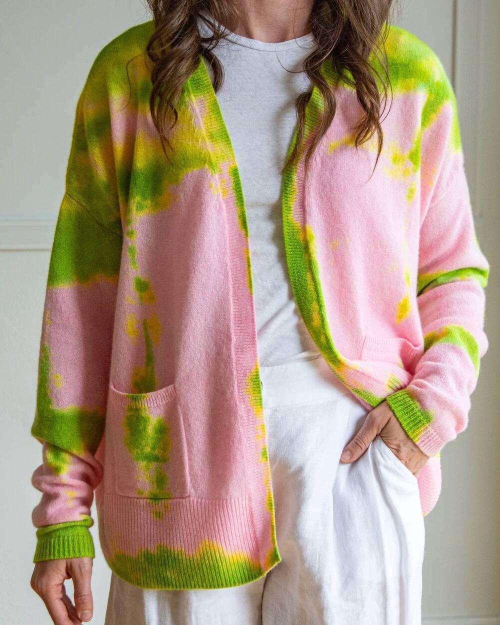 NEW LOVE TANJANE pocket long sleeve cardigan in st lucia